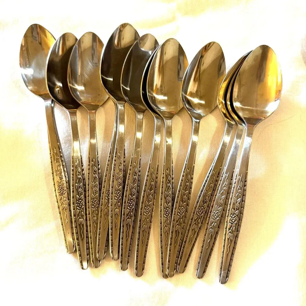 Interpur Flatware Mexicali Rose Butter Knives Forks Tablespoons Spoons